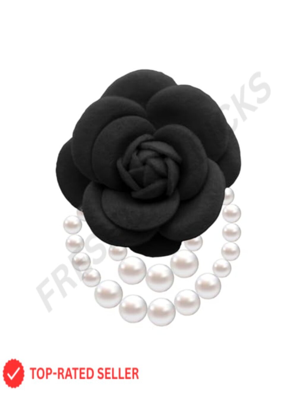 Camellia Pearl Tassel Brooch Hair Pin Dainty Shawl Jewelry